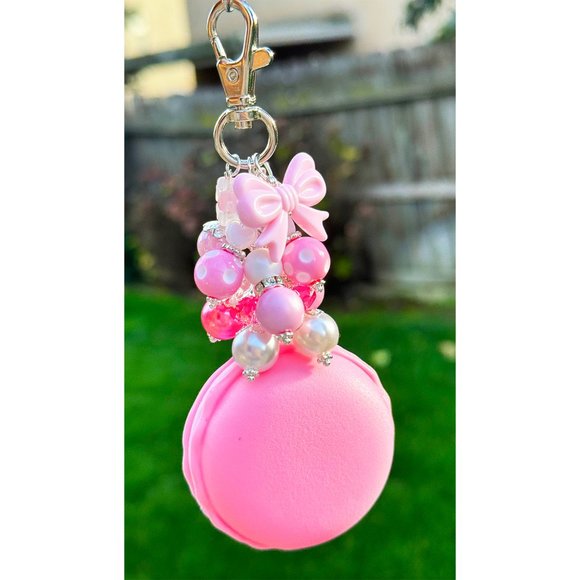 Kawaii Pink Macaron Surprise Box Keychain Purse Bag Charm - Picture 4 of 7
